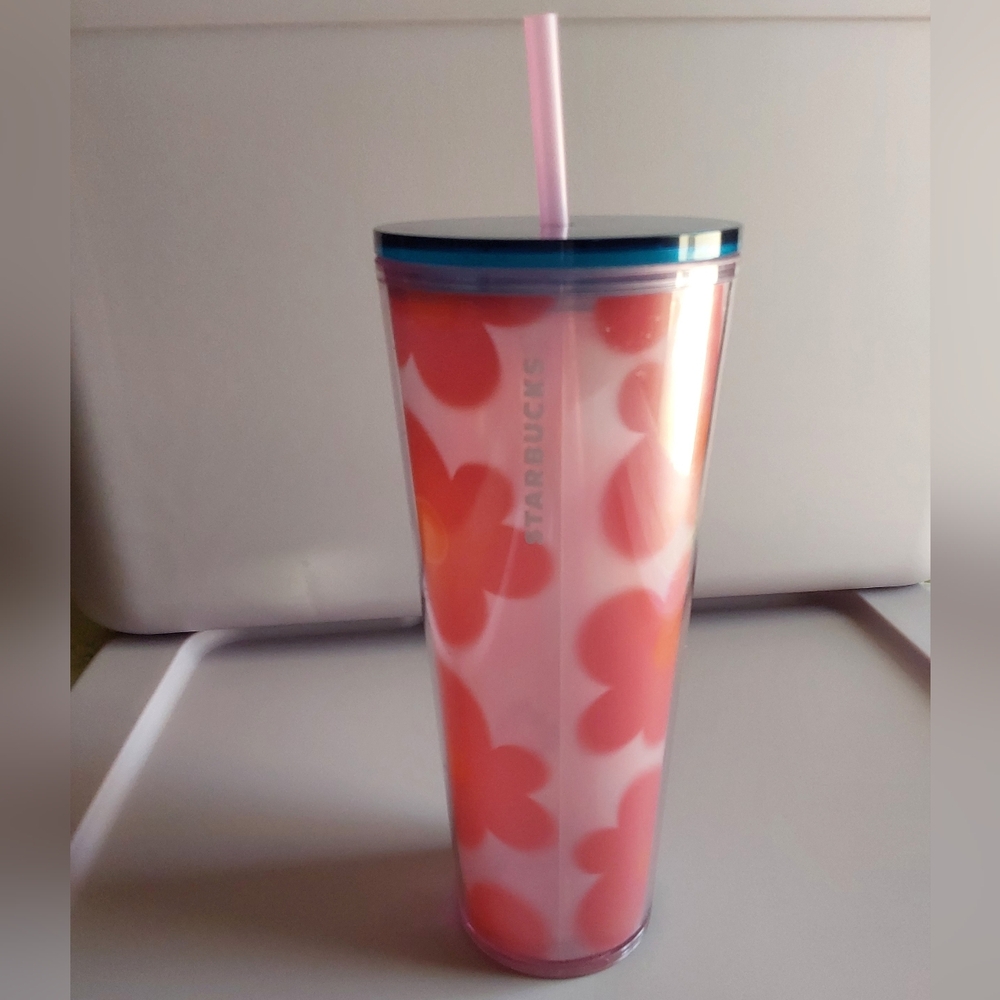 🌺 NWT 24oz. (Venti) Starbucks Floral Designer Tumbler